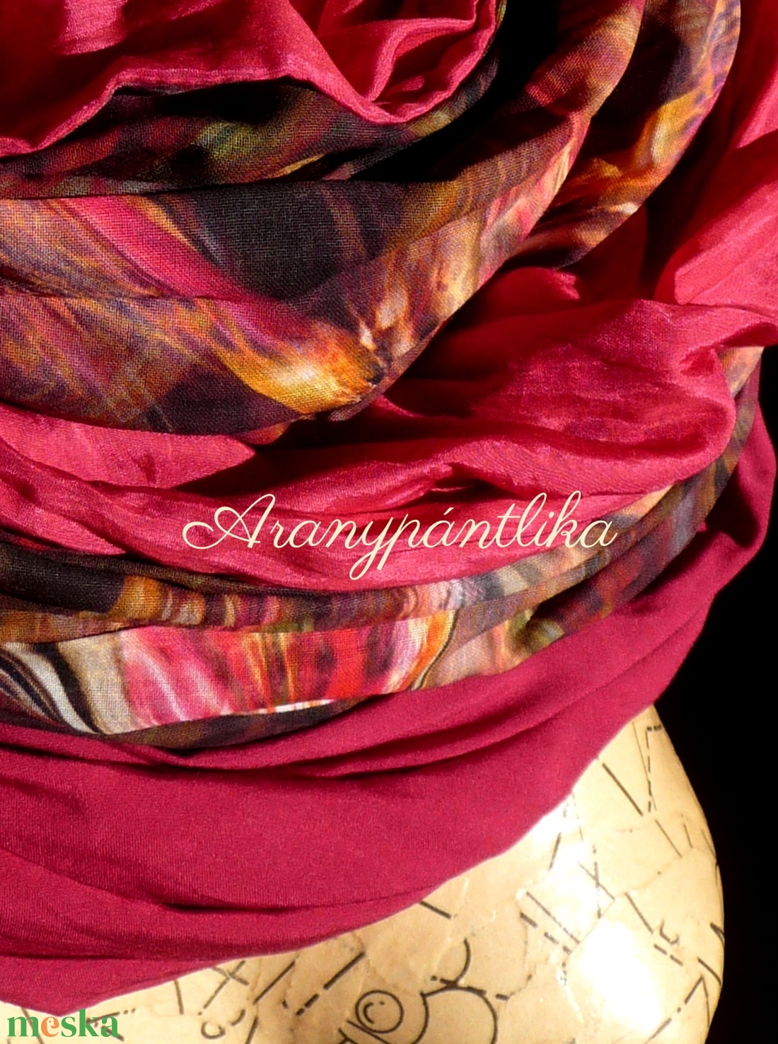 Parázs EXTRA SZÉLES hernyóselyem-pamut-viszkóz selyem csősál - Aranypántlika - ruha & divat - sál, sapka, kendő - sál - Meska.hu Parázs EXTRA SZÉLES hernyóselyem-pamut-viszkóz selyem csősál - Aranypántlika - ruha & divat - sál, sapka, kendő - sál - Meska.hu