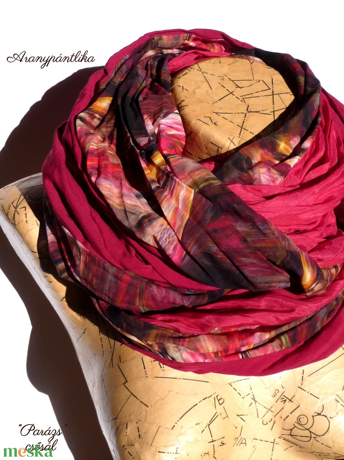 Parázs EXTRA SZÉLES hernyóselyem-pamut-viszkóz selyem csősál - Aranypántlika - ruha & divat - sál, sapka, kendő - sál - Meska.hu Parázs EXTRA SZÉLES hernyóselyem-pamut-viszkóz selyem csősál - Aranypántlika - ruha & divat - sál, sapka, kendő - sál - Meska.hu