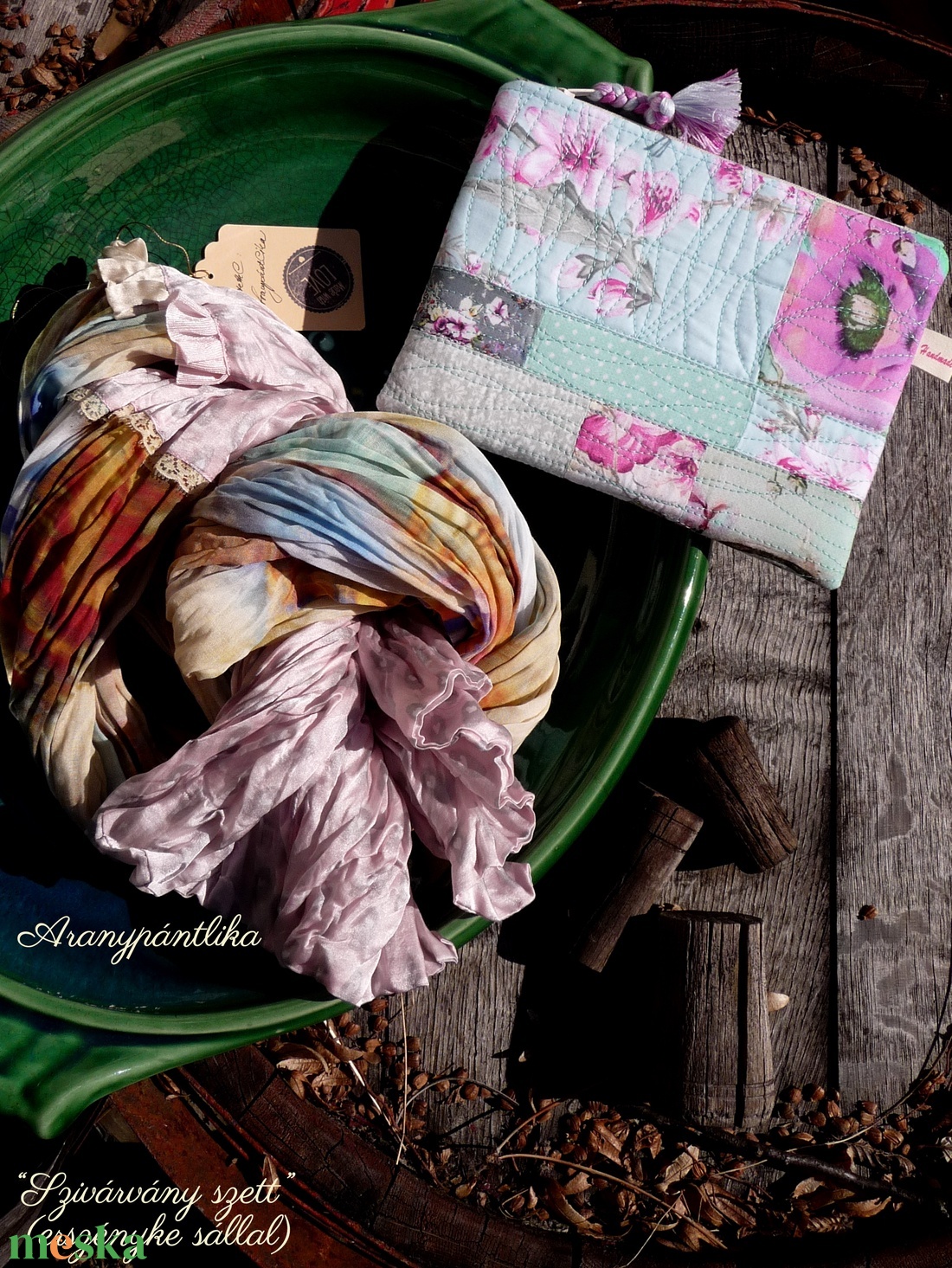 Szivárvány szett (erszényke sállal) - Aranypántlika - ruha & divat - sál, sapka, kendő - sál - Meska.hu Szivárvány szett (erszényke sállal) - Aranypántlika - ruha & divat - sál, sapka, kendő - sál - Meska.hu