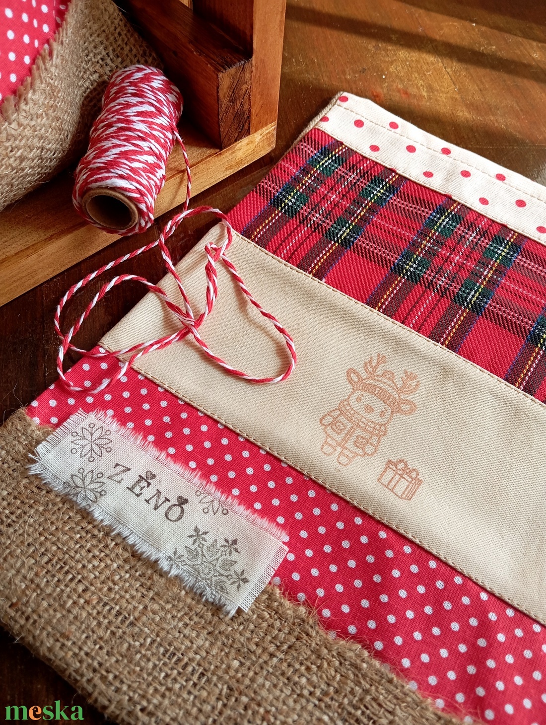 Rénszarvasos mikulás zsák  - karácsony - mikulás - mikulás zsák - Meska.hu Rénszarvasos mikulás zsák  - karácsony - mikulás - mikulás zsák - Meska.hu