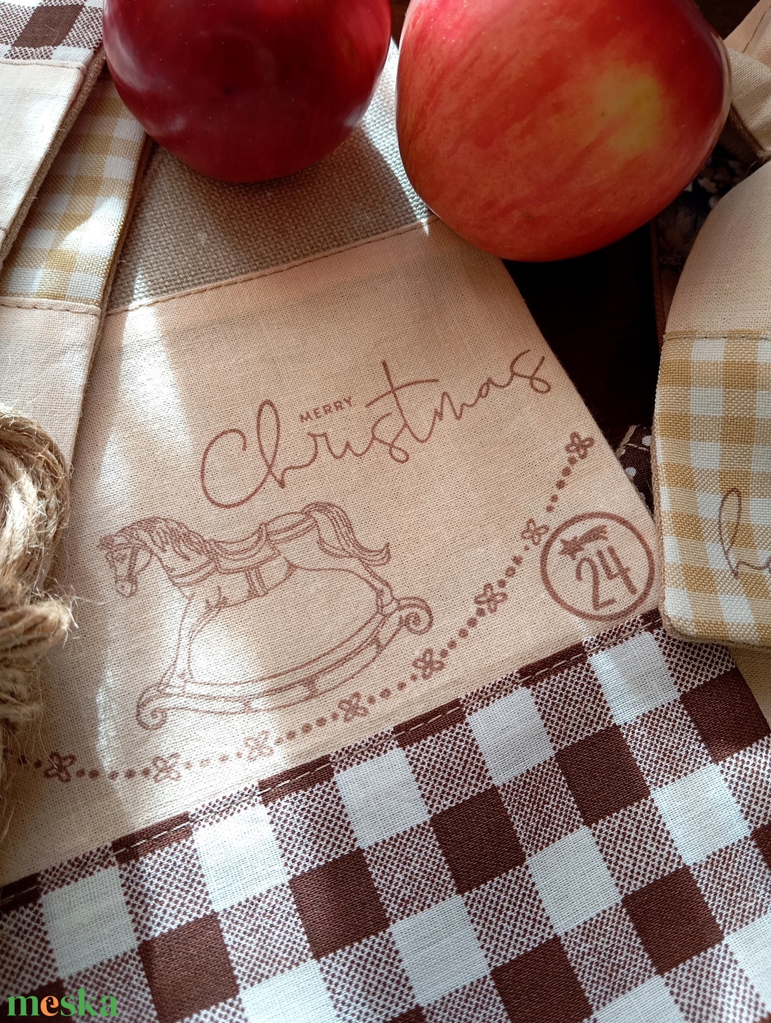 Adventi naptár (bézs-barna) - karácsony - adventi díszek - adventi naptár - Meska.hu