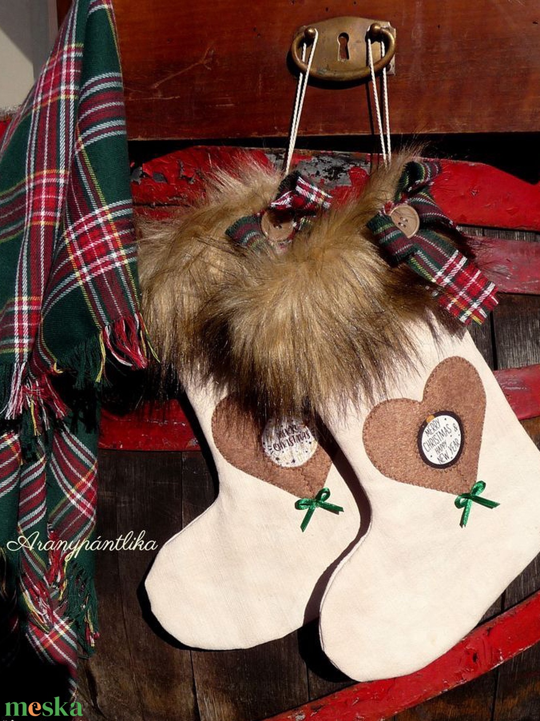 Karácsony kendő  - ruha & divat - sál, sapka, kendő - stóla - Meska.hu