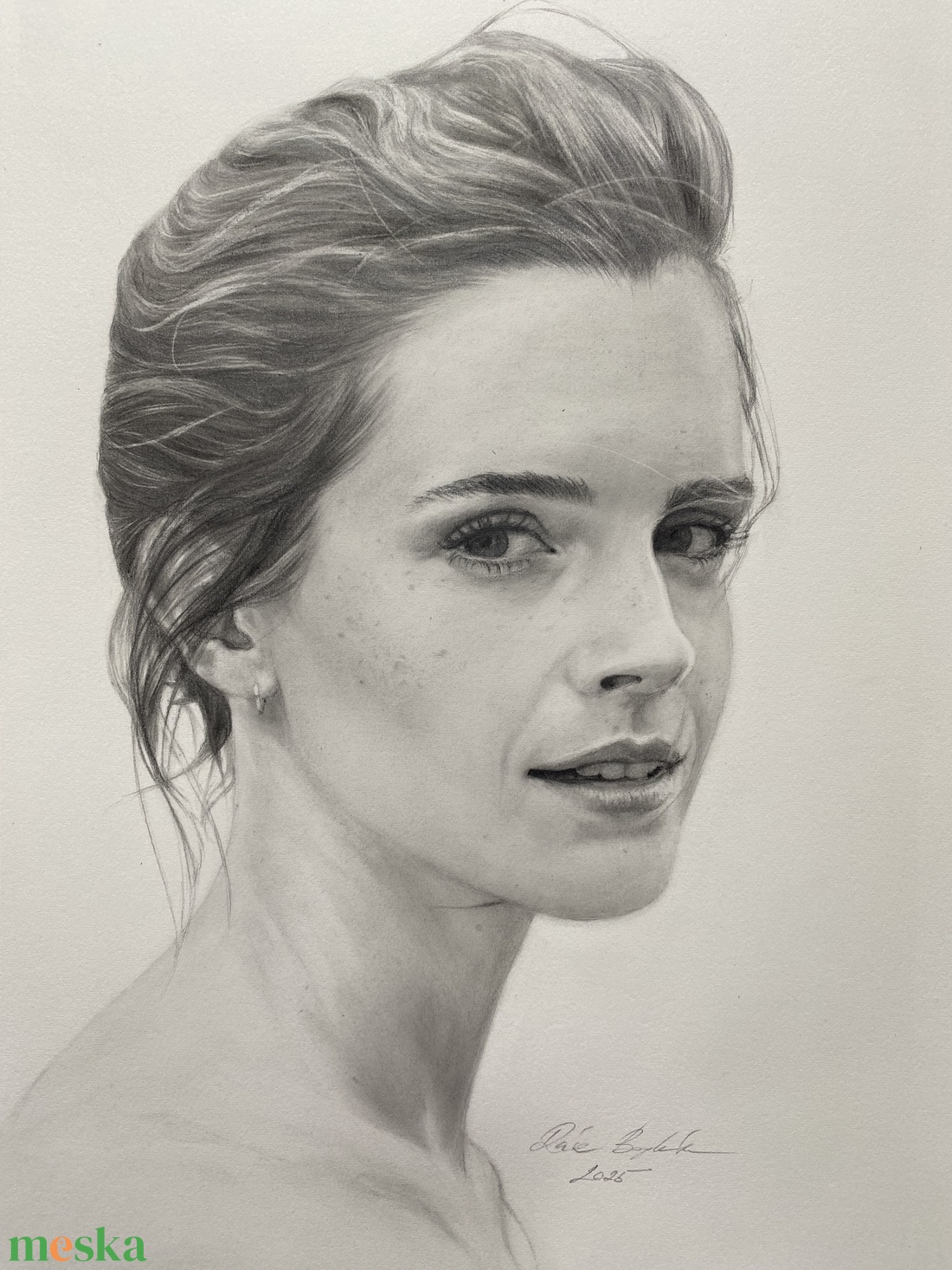 Grafit portré személyről - művészet - grafika & illusztráció - ceruzarajz - Meska.hu