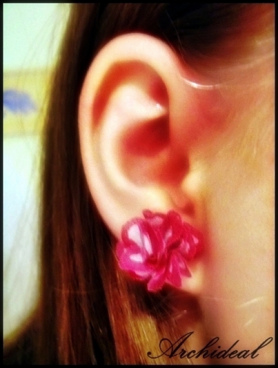 Rózsás fülbevaló -  - Meska.hu