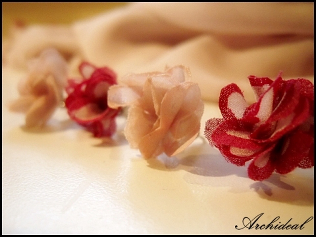 Rózsás fülbevaló -  - Meska.hu