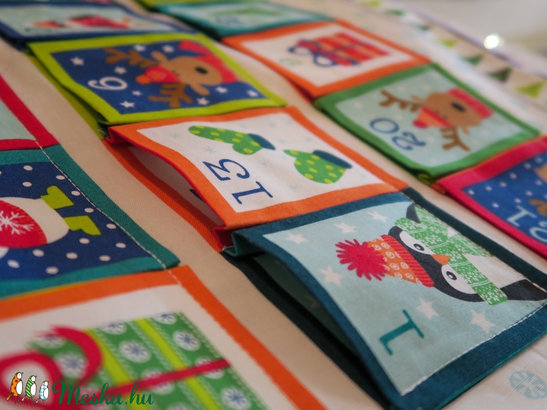 Adventi naptár - az Északi-sark lakói - karácsony - adventi díszek - adventi naptár - Meska.hu