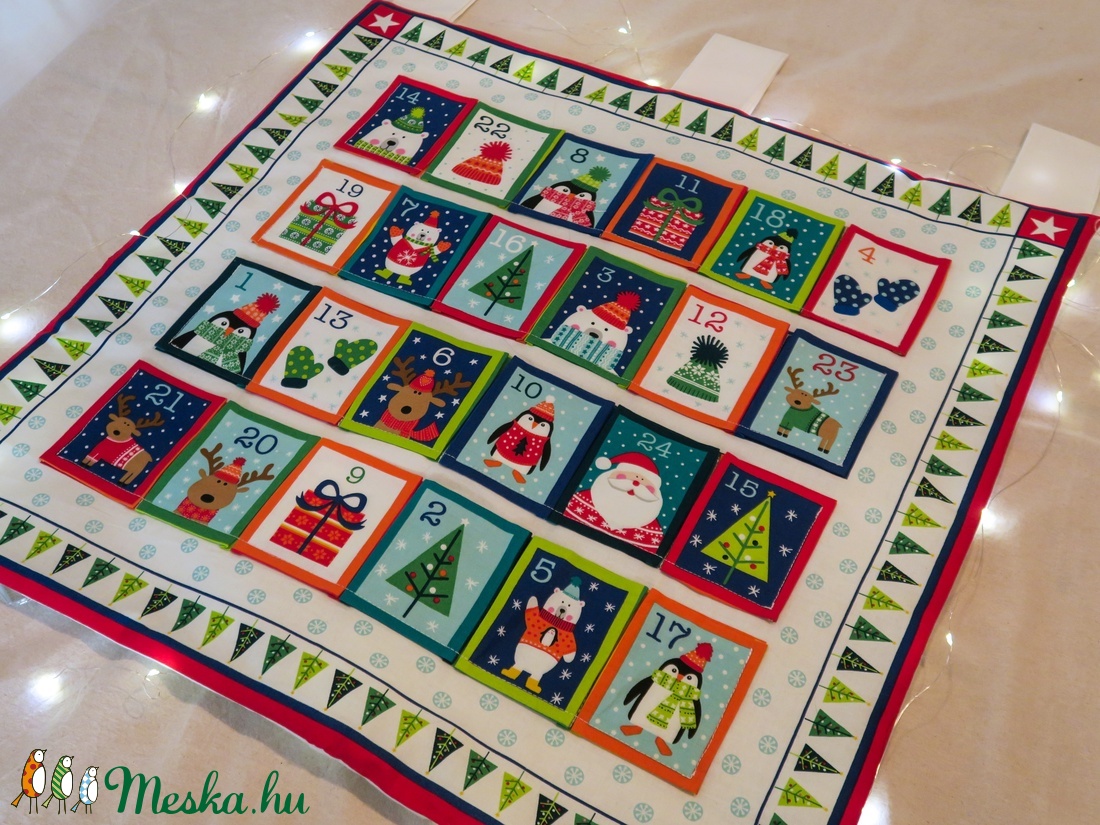Adventi naptár - az Északi-sark lakói - karácsony - adventi díszek - adventi naptár - Meska.hu