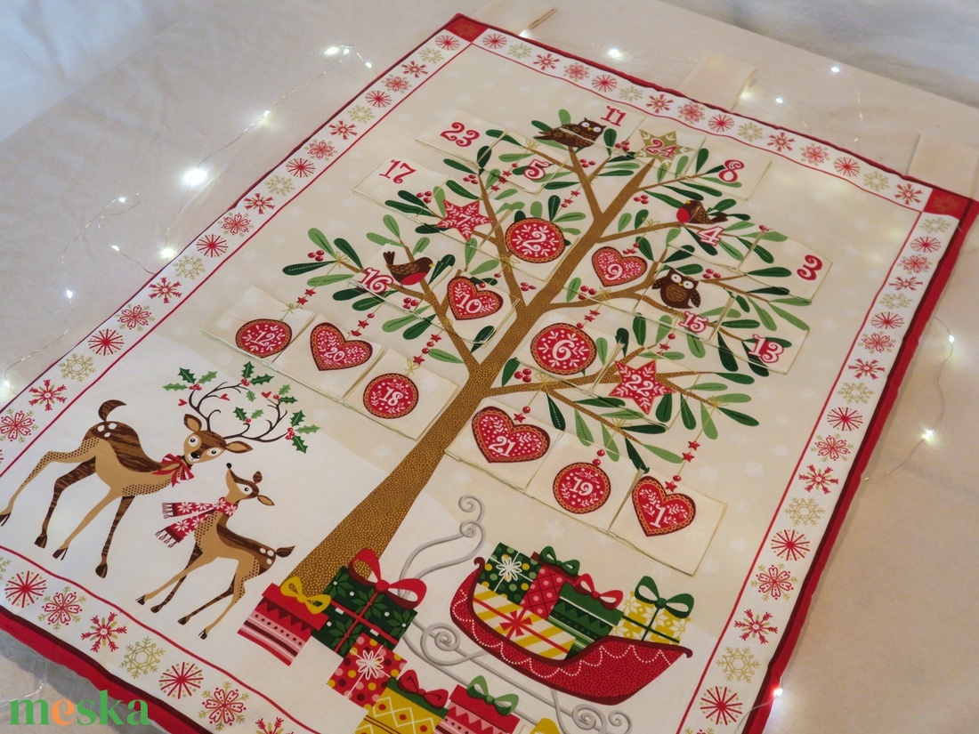 Adventi naptár - karácsonyfa - karácsony - adventi díszek - adventi naptár - Meska.hu