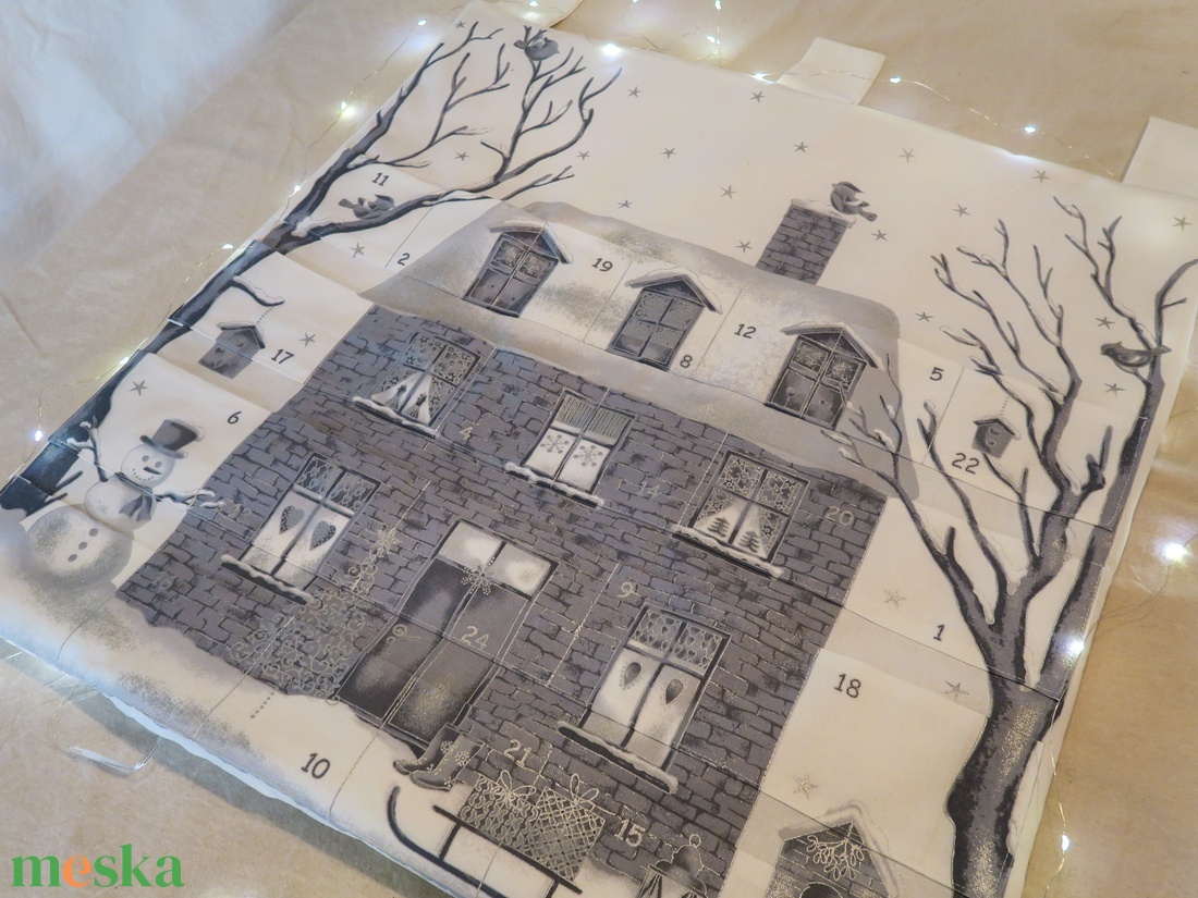 Adventi naptár - karácsonyi házikó - karácsony - adventi díszek - adventi naptár - Meska.hu