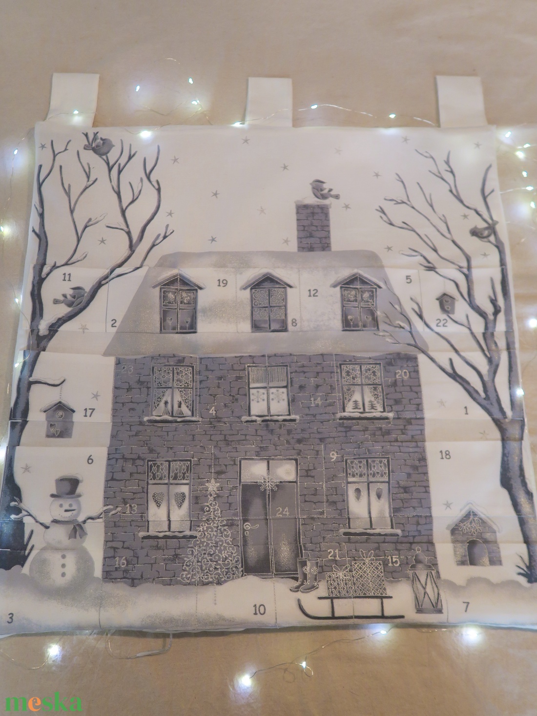 Adventi naptár - karácsonyi házikó - karácsony - adventi díszek - adventi naptár - Meska.hu