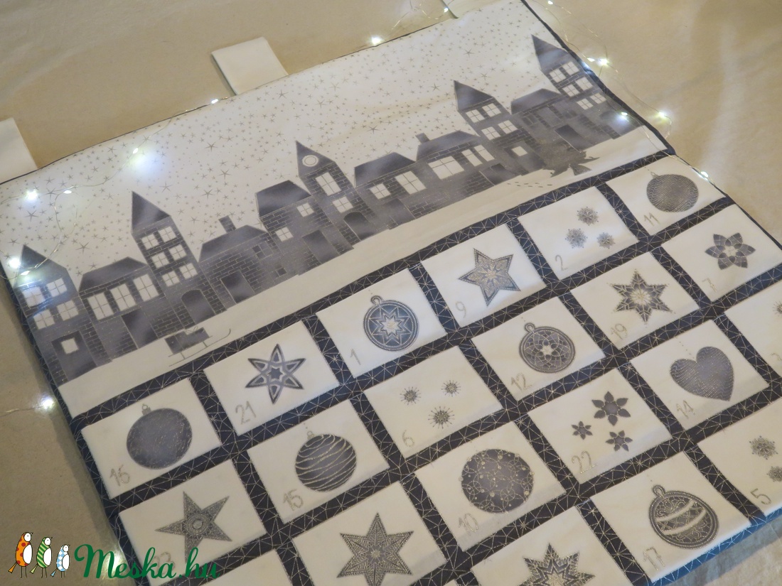 Adventi naptár - karácsonyi falu - karácsony - adventi díszek - adventi naptár - Meska.hu