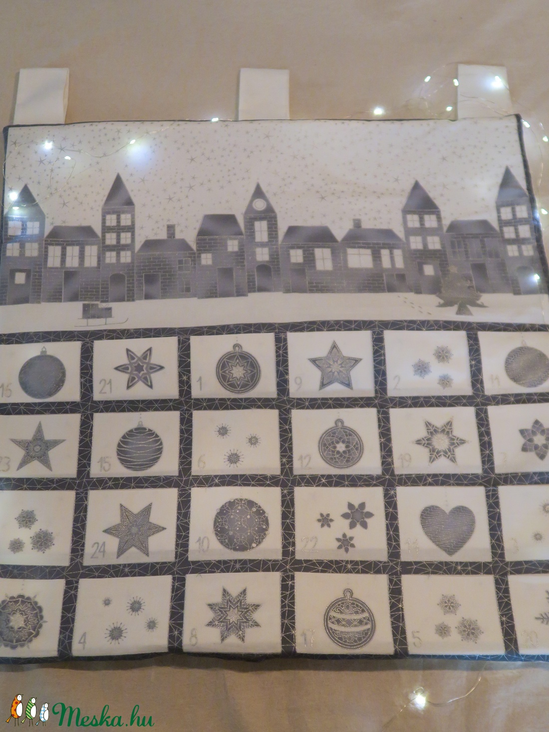 Adventi naptár - karácsonyi falu - karácsony - adventi díszek - adventi naptár - Meska.hu
