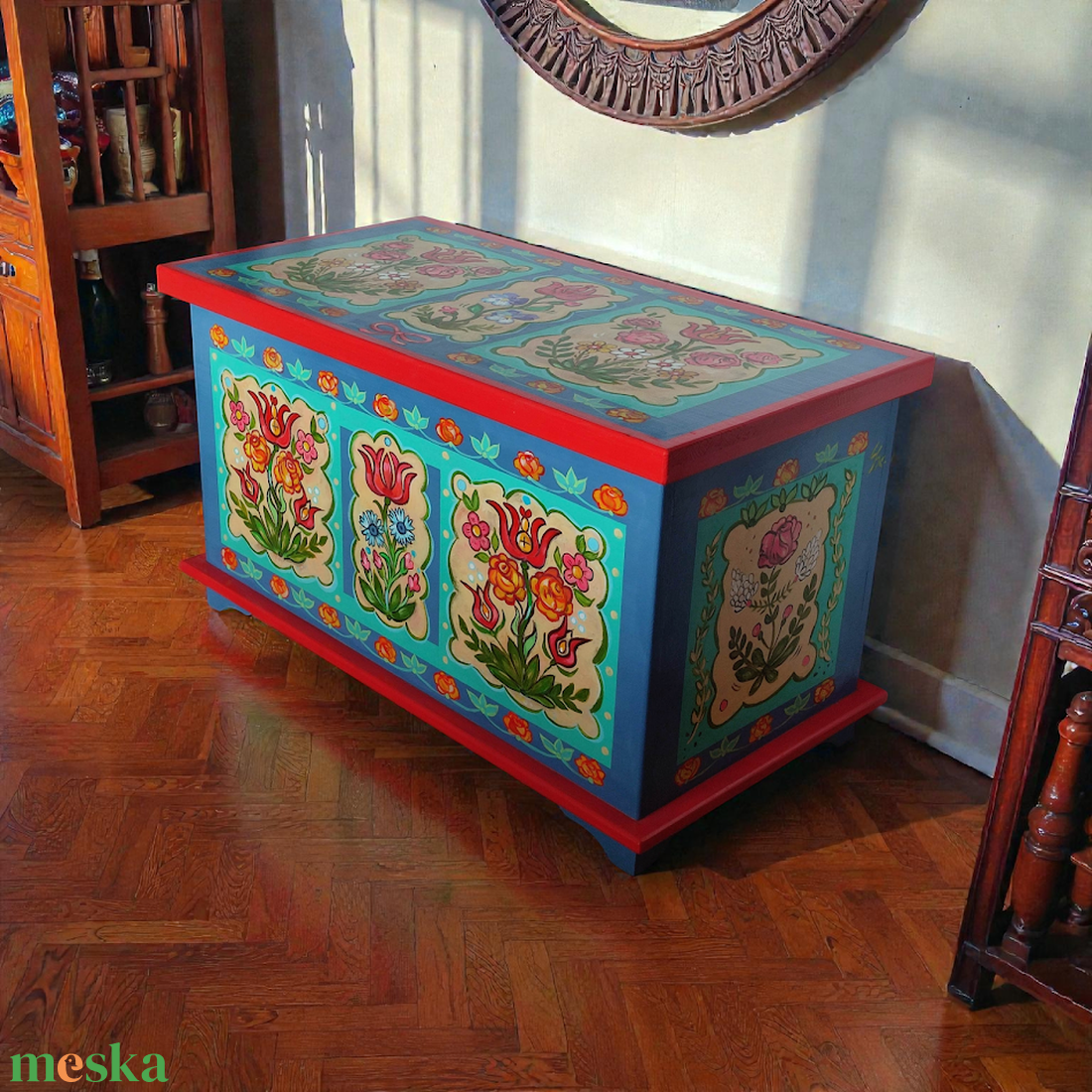 Tulipános láda (Árgyélus láda) - esküvő - emlék & ajándék - nászajándék - nászajándék gyűjtők - Meska.hu