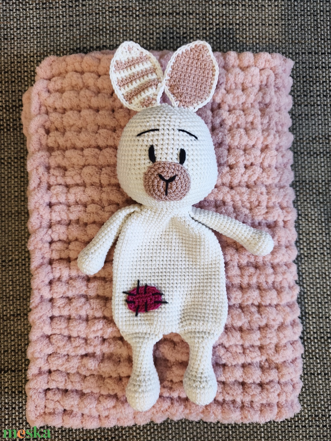 Horgolt szundinyuszi+babatakaró - baba - mama - baba ágynemű - babatakaró, gyerek pléd - Meska.hu