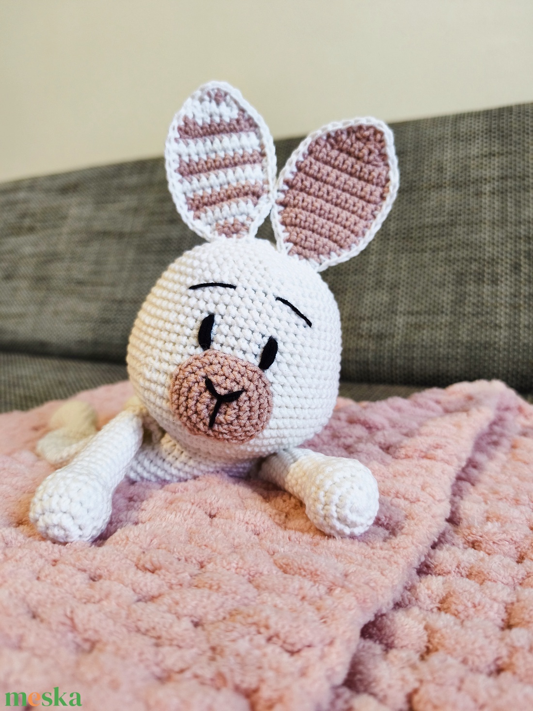 Horgolt szundinyuszi+babatakaró - baba - mama - baba ágynemű - babatakaró, gyerek pléd - Meska.hu