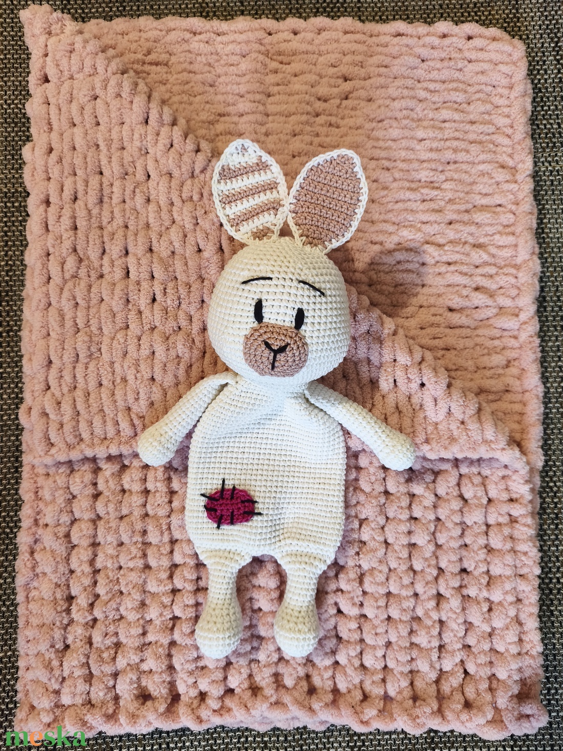 Horgolt szundinyuszi+babatakaró - baba - mama - baba ágynemű - babatakaró, gyerek pléd - Meska.hu