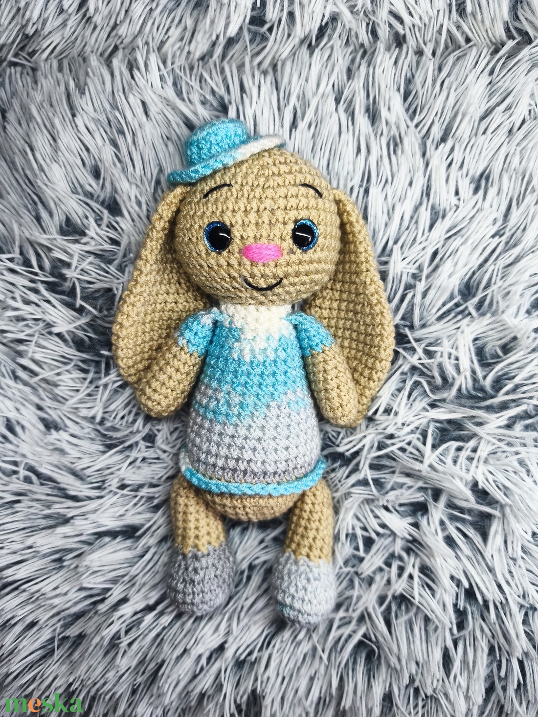 Horgolt nyuszi - játék & sport - plüssállat & játékfigura - nyuszi - Meska.hu