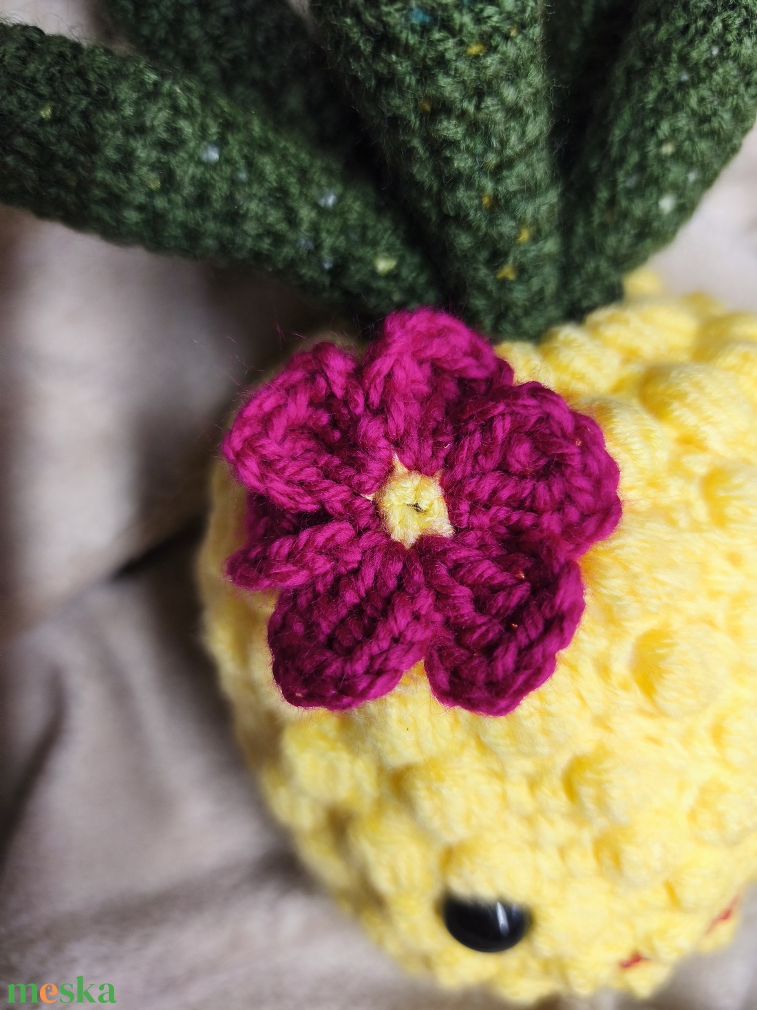 Horgolt ananász  - játék & sport - gyerekkonyha - játék gyümölcsök és zöldségek - Meska.hu