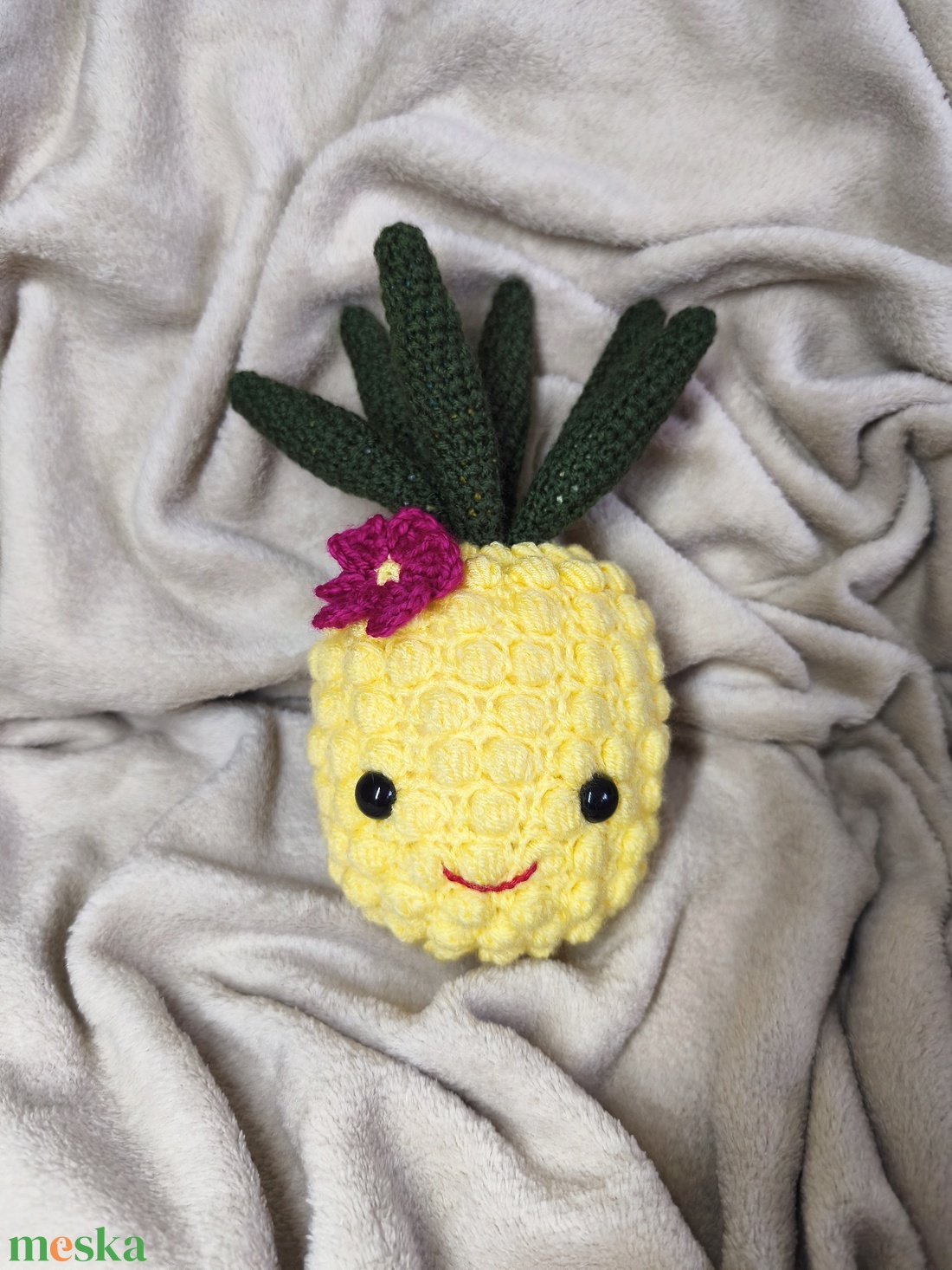 Horgolt ananász  - játék & sport - gyerekkonyha - játék gyümölcsök és zöldségek - Meska.hu