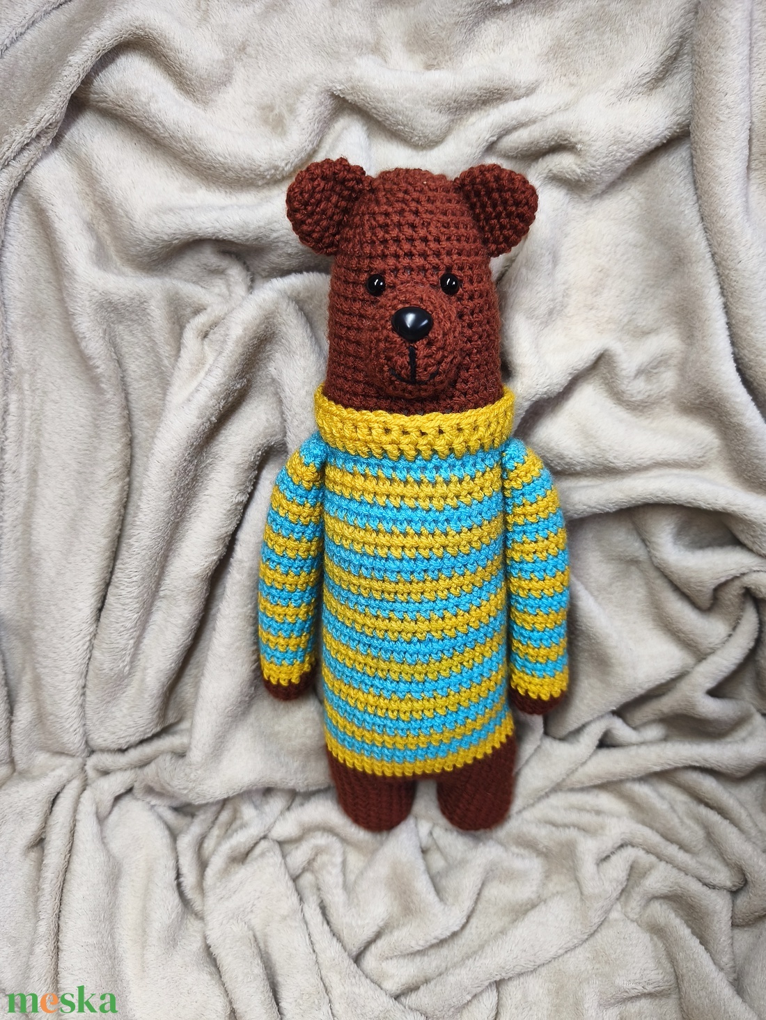 Horgolt maci - játék & sport - plüssállat & játékfigura - maci - Meska.hu