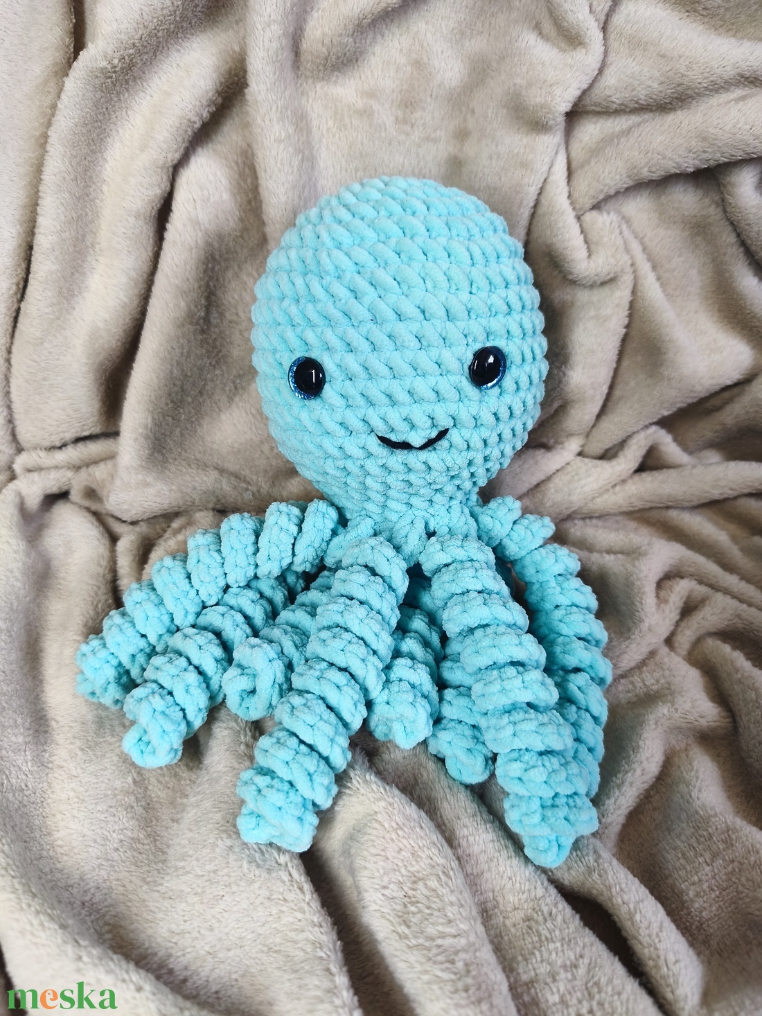 Horgolt polip - játék & sport - plüssállat & játékfigura - polip, medúza - Meska.hu