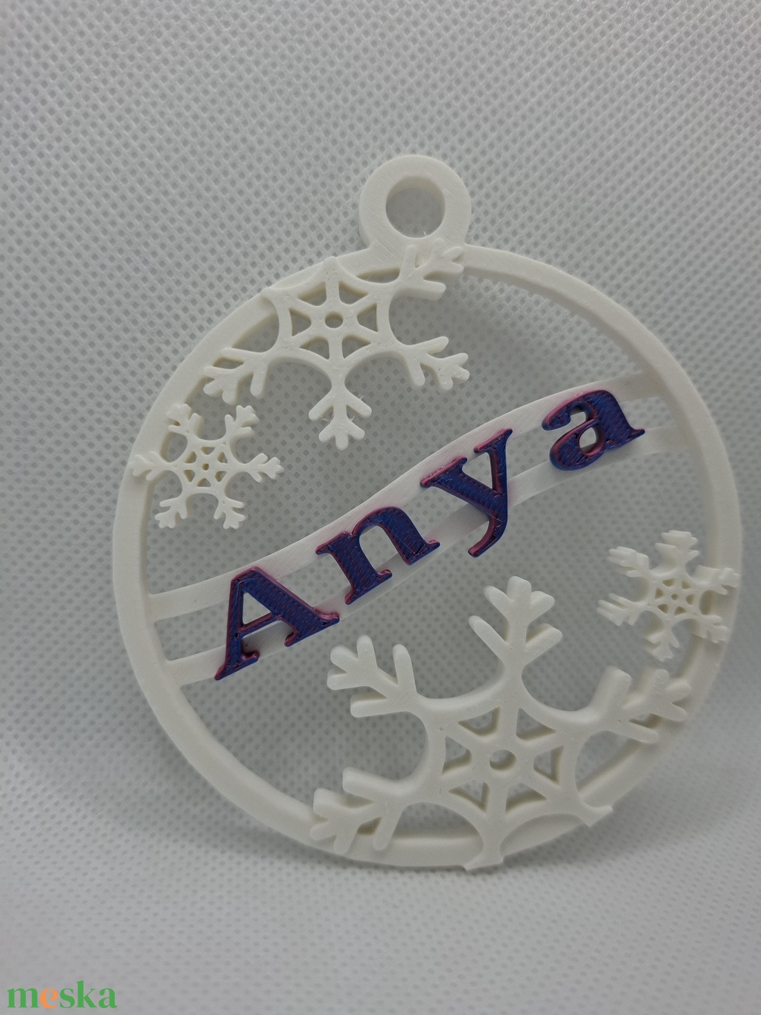 Neves gömb dísz (1. Típus) - karácsony - karácsonyi lakásdekoráció - karácsonyfadíszek - Meska.hu