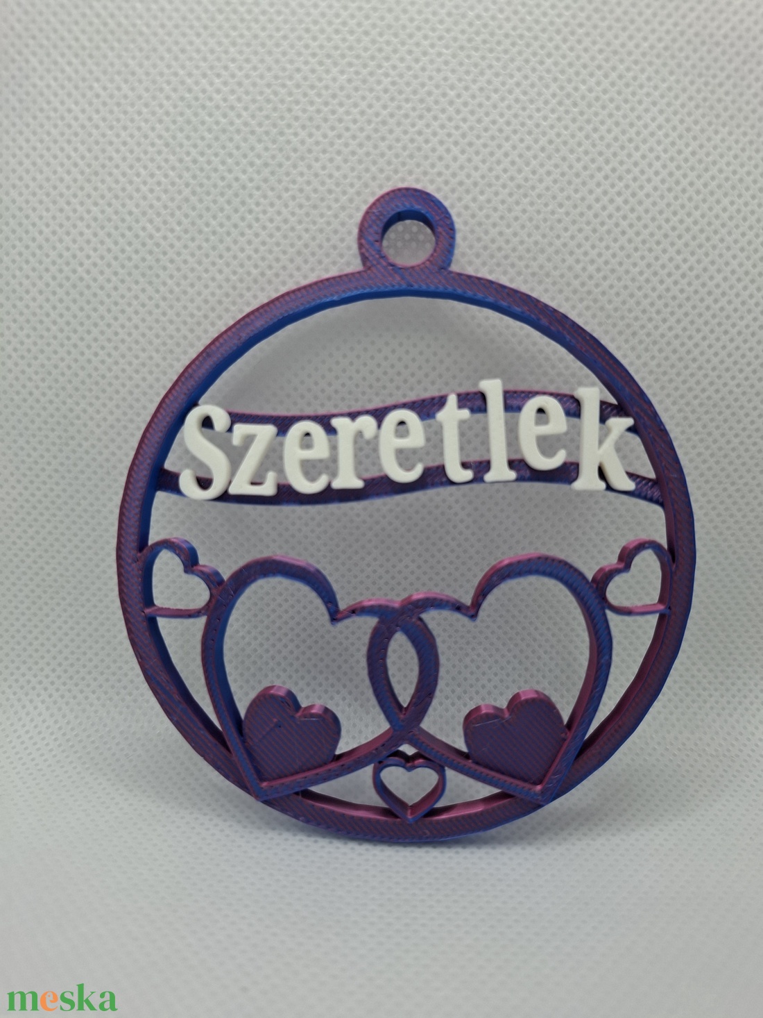 Neves gömb dísz (2. Típus) - karácsony - karácsonyi lakásdekoráció - karácsonyfadíszek - Meska.hu