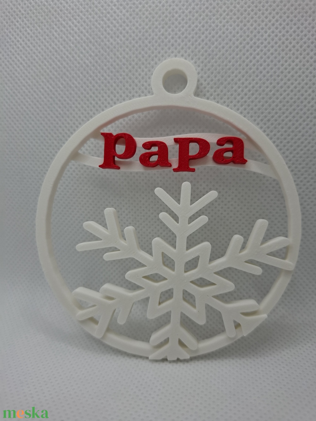 Neves gömb dísz (5. Típus) - karácsony - karácsonyi lakásdekoráció - karácsonyfadíszek - Meska.hu