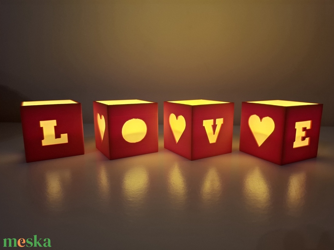 LOVE mécsestartó - otthon & életmód - gyertya, illat, aroma - mécses és mécsestartó - Meska.hu