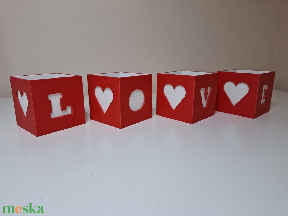 LOVE mécsestartó - otthon & életmód - gyertya, illat, aroma - mécses és mécsestartó - Meska.hu