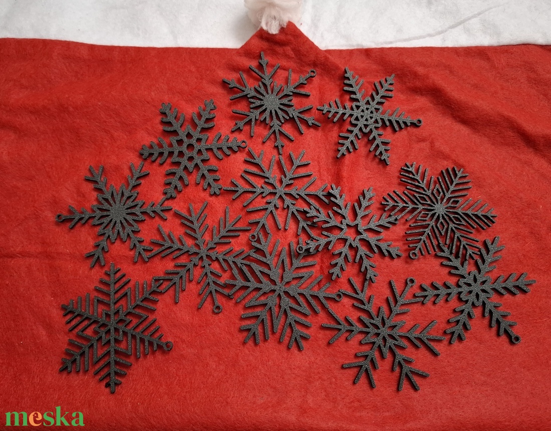 Hópehely díszek - karácsony - karácsonyi lakásdekoráció - karácsonyfadíszek - Meska.hu