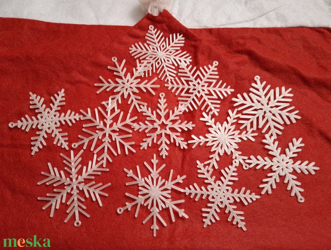 Hópehely díszek - karácsony - karácsonyi lakásdekoráció - karácsonyfadíszek - Meska.hu