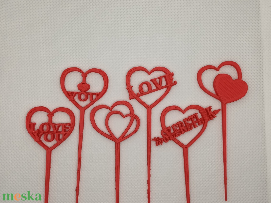 Valentin-napi sütidíszek - otthon & életmód - konyhafelszerelés, tálalás - sütés, főzés - sütidísz - Meska.hu