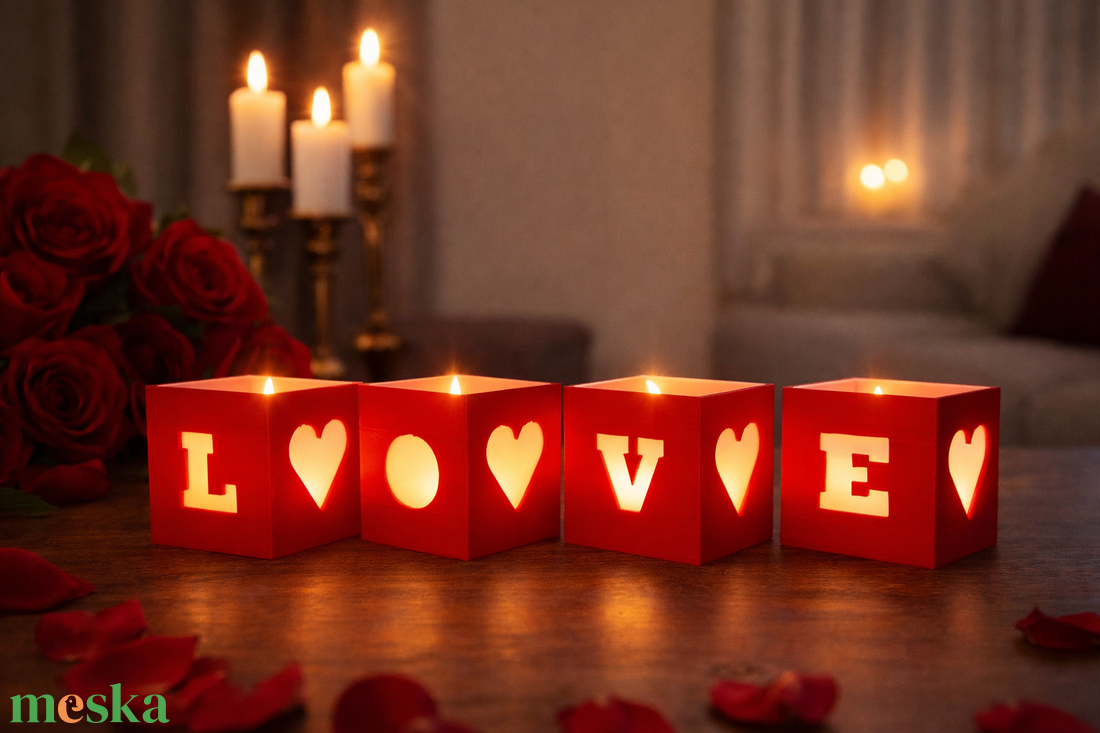 LOVE mécsestartó - otthon & életmód - gyertya, illat, aroma - mécses és mécsestartó - Meska.hu