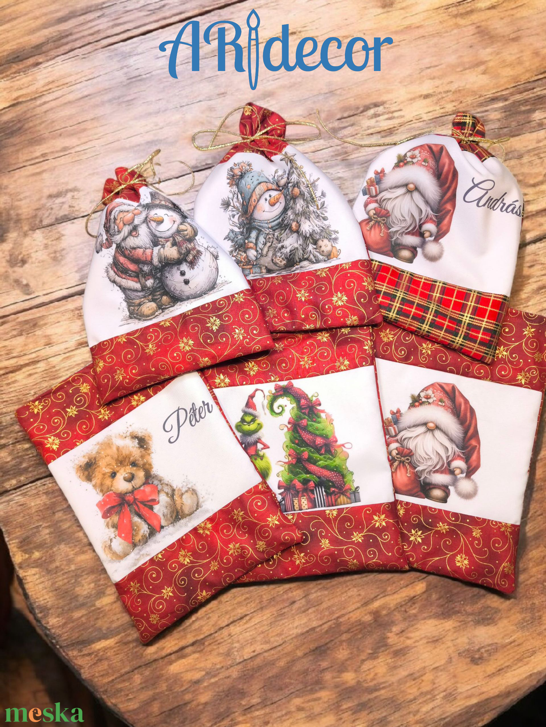 Mikulás zsákok  - karácsony - mikulás - mikulás zsák - Meska.hu