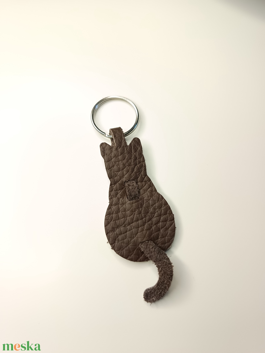 Macskás bőr kulcstartó  - táska & tok - kulcstartó & táskadísz - kulcstartó - Meska.hu