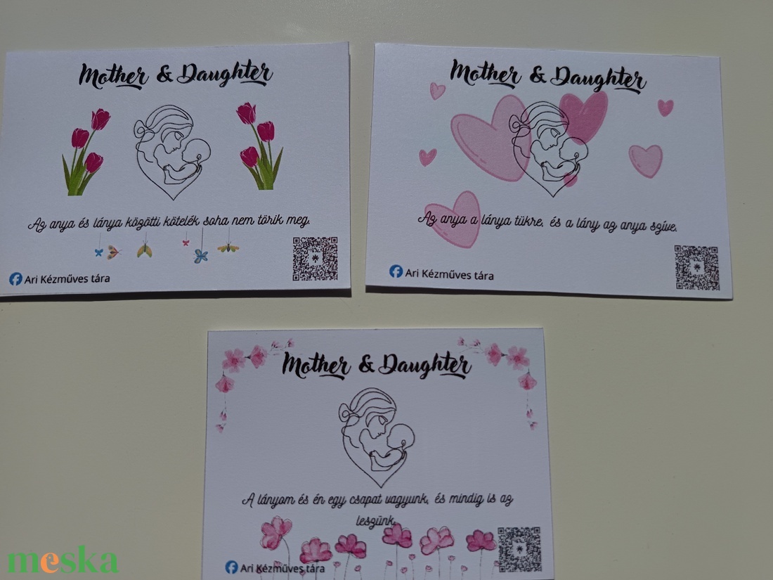 Páros anya lánya karkötő � Anyák napi ajándék �Virágos karkötő  - ruha & divat - páros szett - anya-lánya szett - Meska.hu