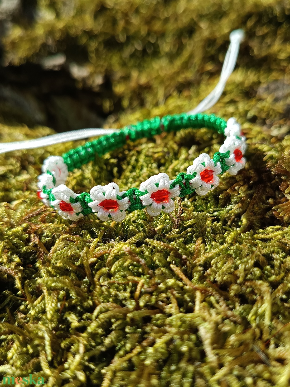 Anyák napi tavaszi virágos karkötő  - ékszer - karkötő - gyöngyös karkötő - Meska.hu