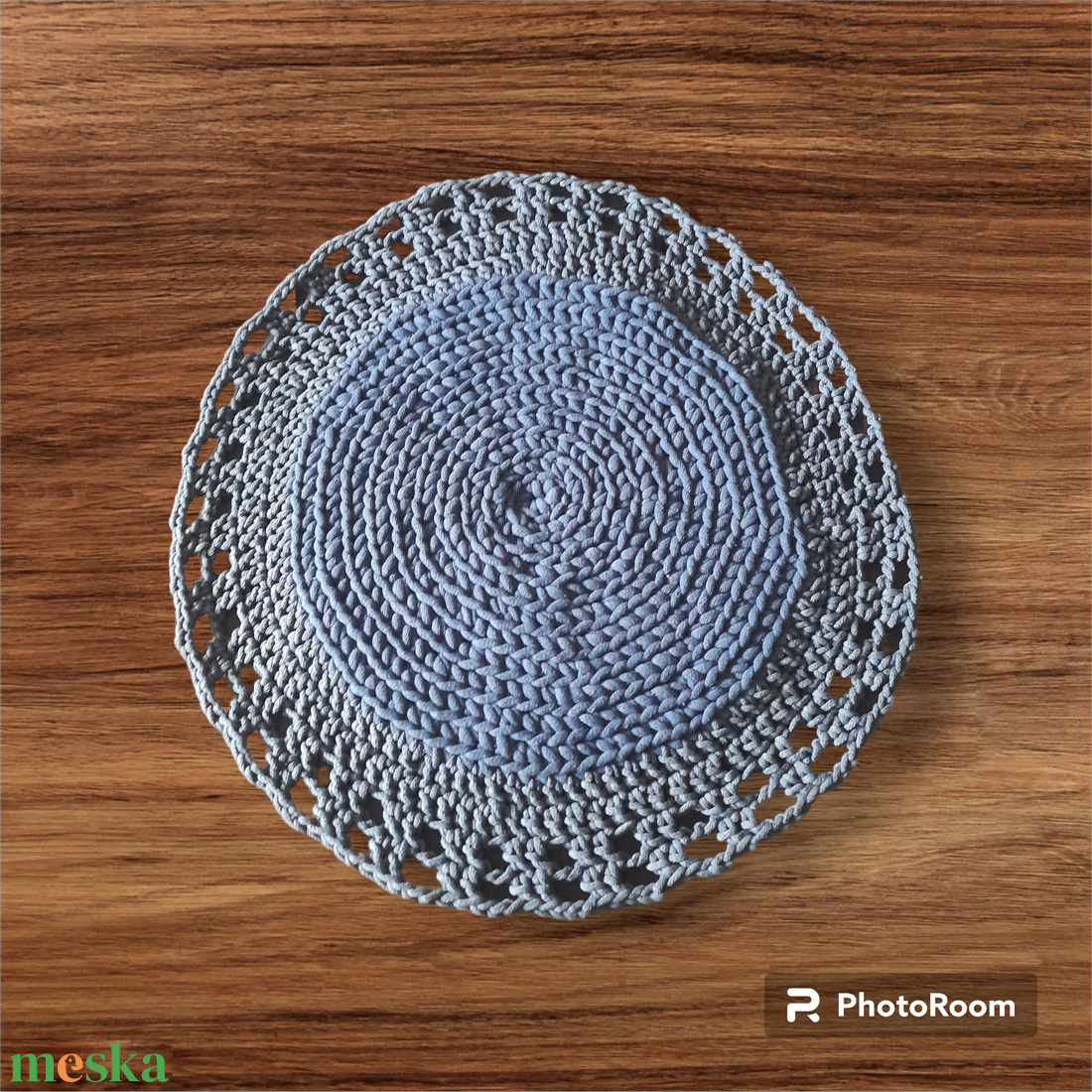 Új horgolt farmerkék szőnyeg  - otthon & életmód - lakástextil - szőnyeg - horgolt szőnyeg - Meska.hu