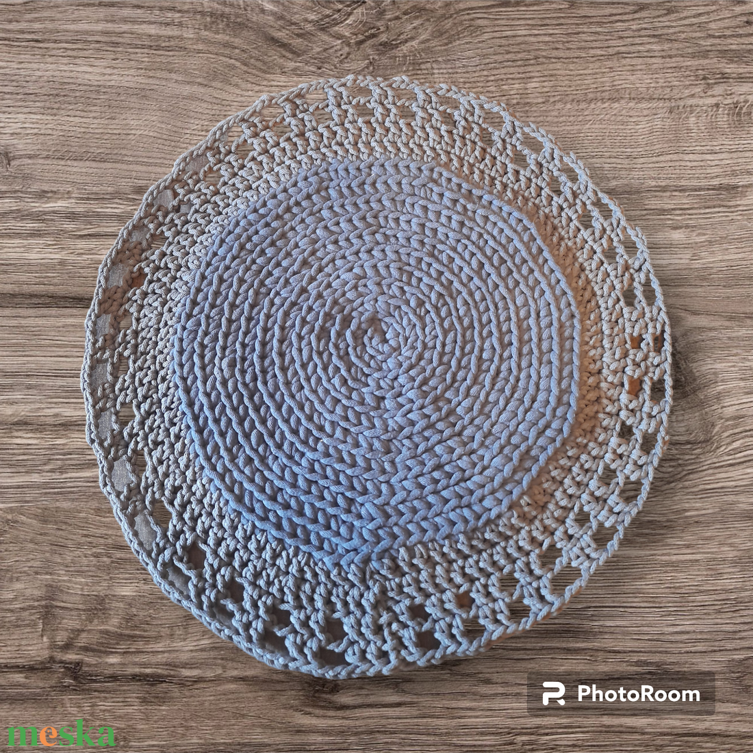 Új horgolt farmerkék szőnyeg  - otthon & életmód - lakástextil - szőnyeg - horgolt szőnyeg - Meska.hu