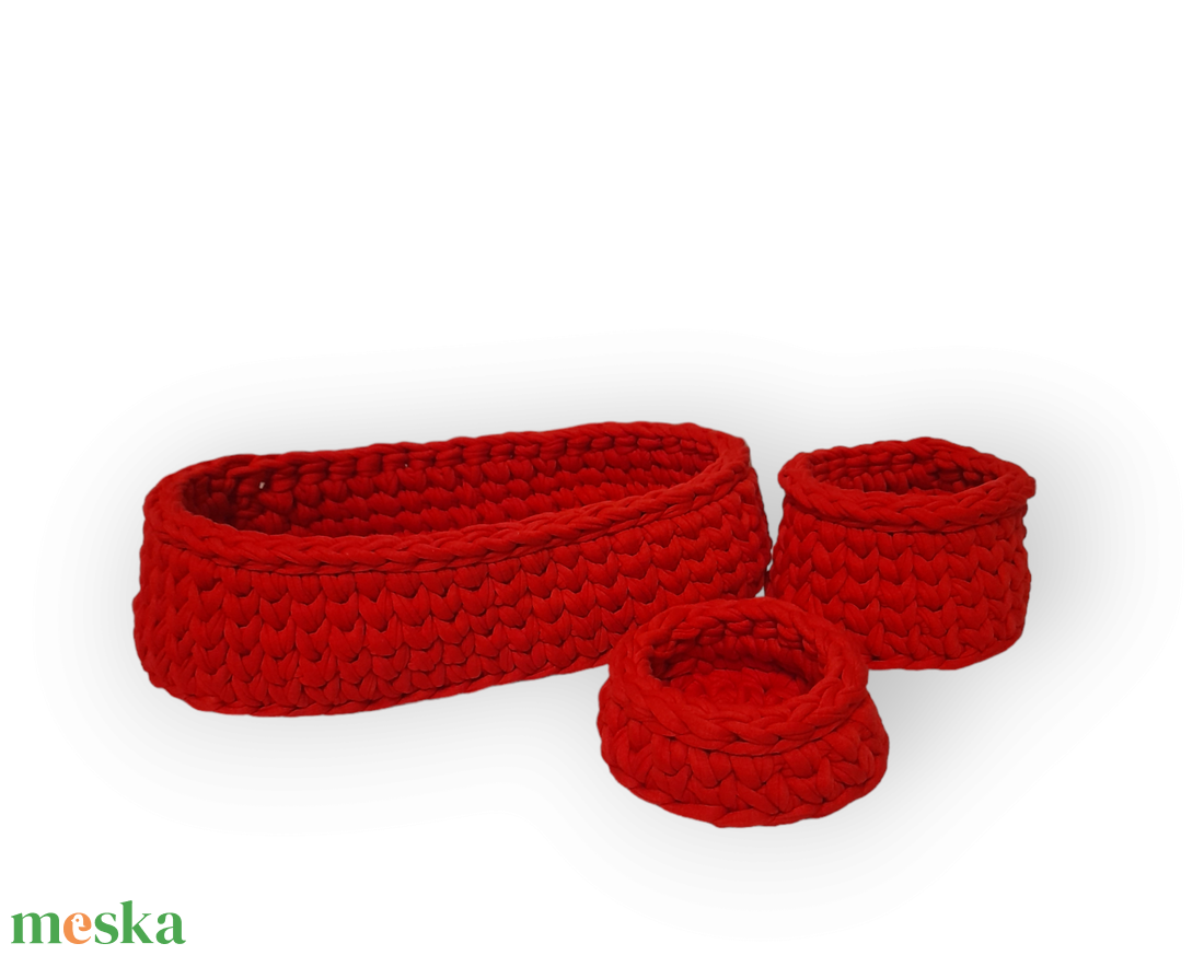 Kosár/ Tároló szett újrahasznosított pólófonalból - otthon & életmód - tárolás & rendszerezés - tárolókosár - Meska.hu Kosár/ Tároló szett újrahasznosított pólófonalból - otthon & életmód - tárolás & rendszerezés - tárolókosár - Meska.hu