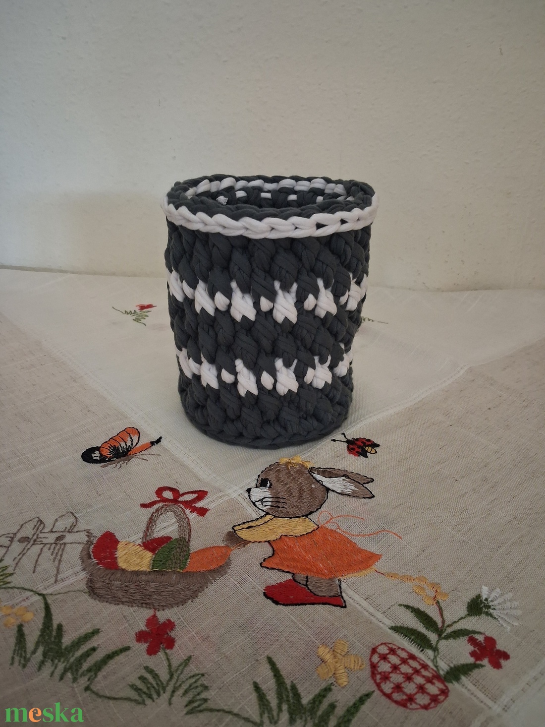 Egyedi új horgolt tároló szett - otthon & életmód - tárolás & rendszerezés - íróasztali tároló - Meska.hu