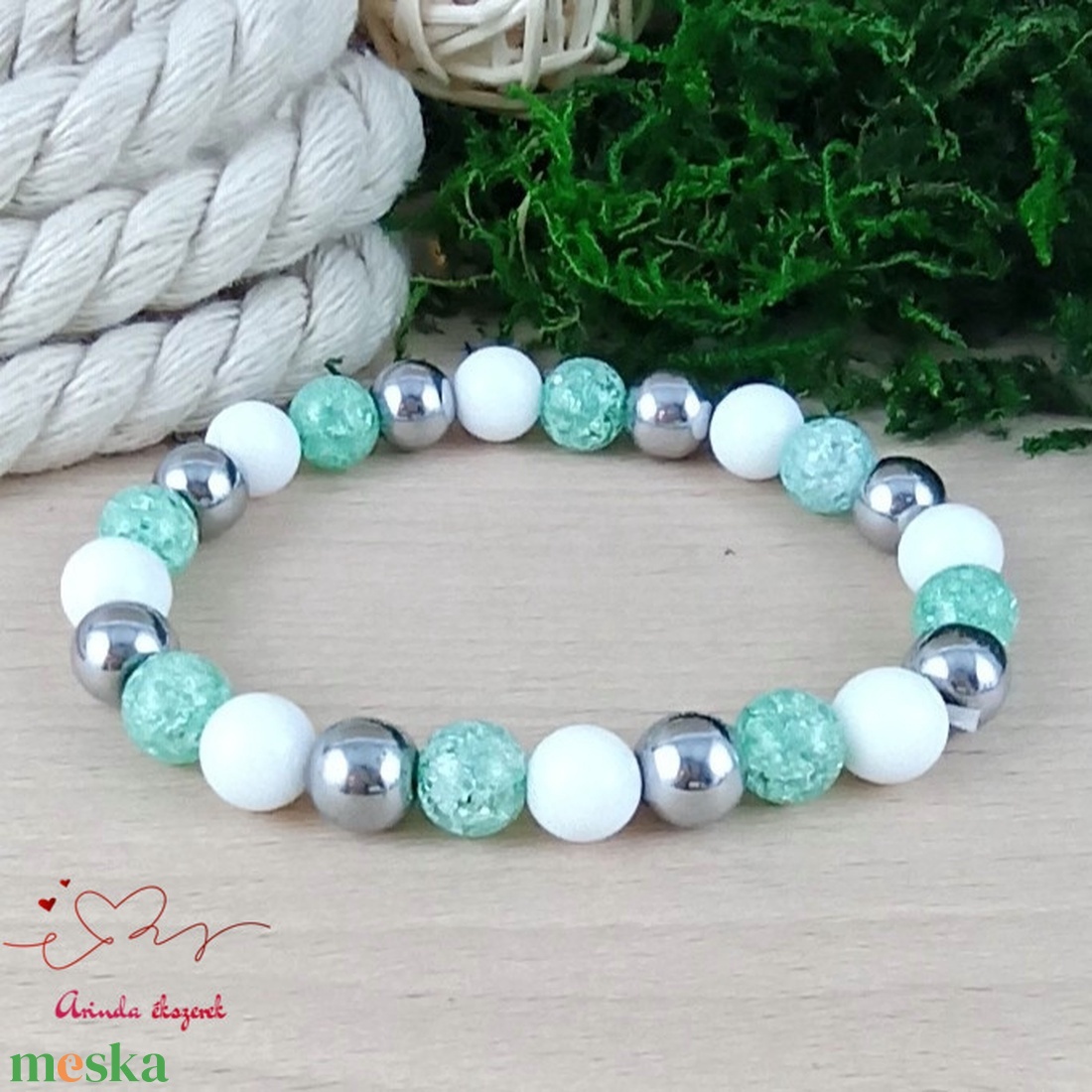 Gondoskodás menta hegyikristály hematit jade ásvány karkötő - ékszer - karkötő - ásványkarkötő - Meska.hu Gondoskodás menta hegyikristály hematit jade ásvány karkötő - ékszer - karkötő - ásványkarkötő - Meska.hu