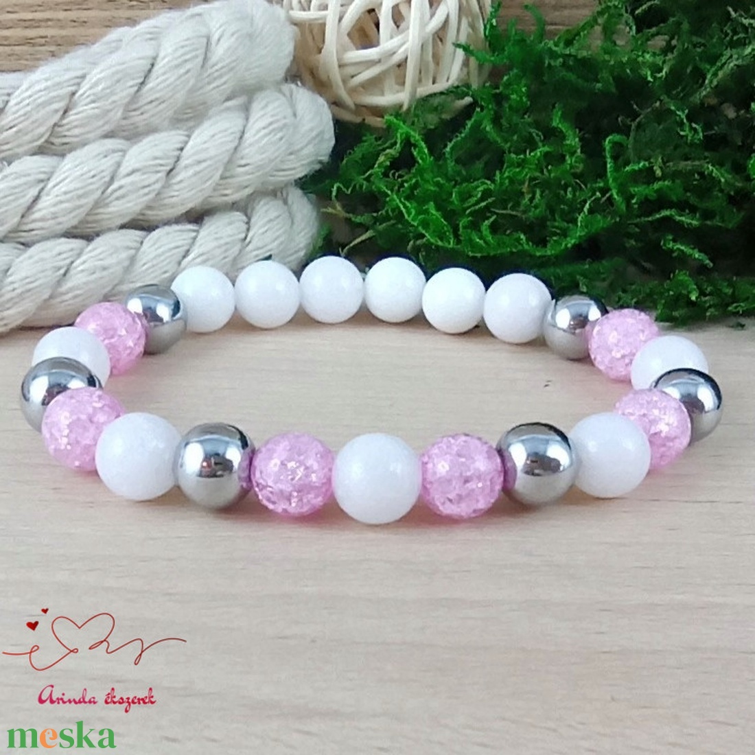 Gondoskodás pink hegyikristály hematit jade ásvány karkötő - ékszer - karkötő - ásványkarkötő - Meska.hu Gondoskodás pink hegyikristály hematit jade ásvány karkötő - ékszer - karkötő - ásványkarkötő - Meska.hu
