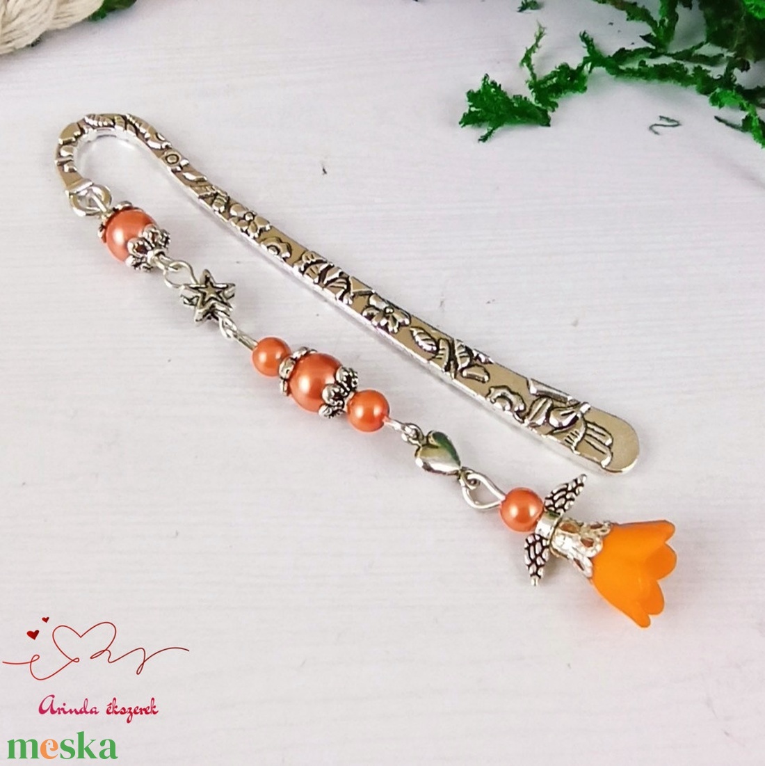 Narancssárga angyal könyvjelző anyák napja ballagás évzáró pedagógus karácsony szülinap névnap könyvmoly ajándék egyedi  - könyv & zene - könyvjelző - Meska.hu