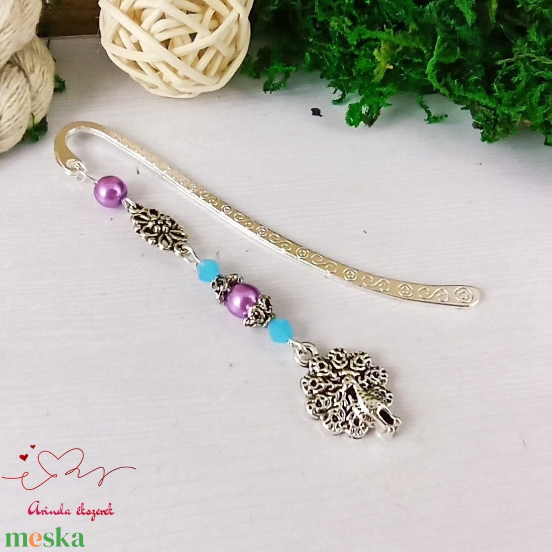 Páva könyvjelző egyedi ajándék ballagásra évzáróra pedagógusnak születésnapra névnapra nőnek lánynak  - könyv & zene - könyvjelző - Meska.hu