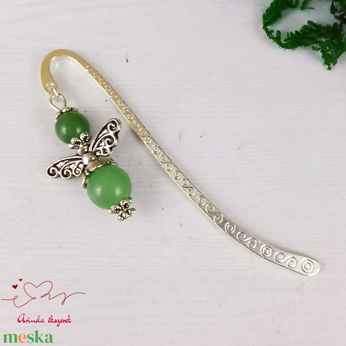 Aventurin ásvány angyal könyvjelző egyedi ajándék ballagásra évzáróra pedagógusnak születésnapra névnapra nőnek lánynak  - könyv & zene - könyvjelző - Meska.hu