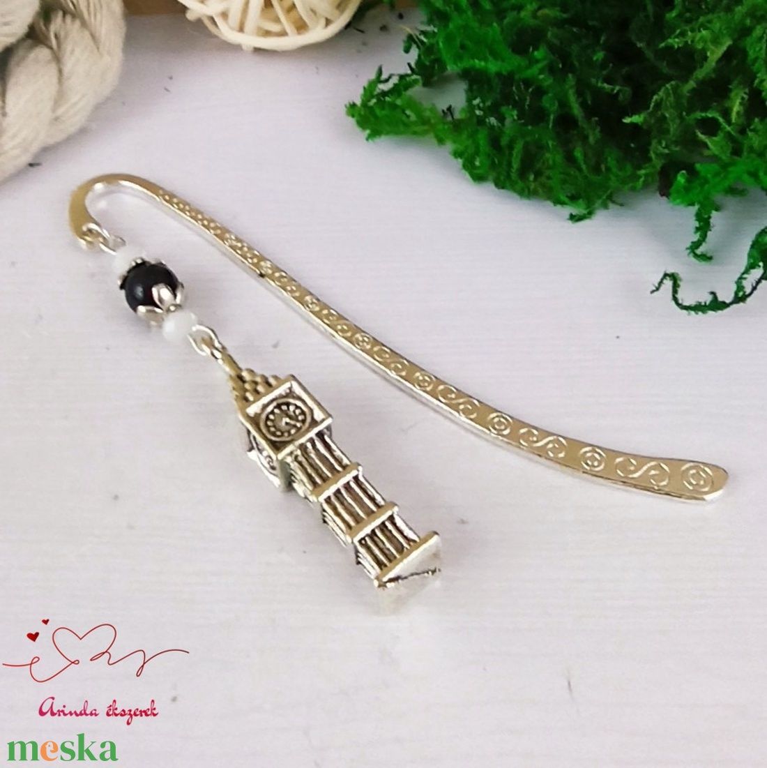 Fekete Big Ben könyvjelző egyedi ajándék ballagásra évzáróra pedagógusnak születésnapra névnapra nőnek lánynak  - könyv & zene - könyvjelző - Meska.hu