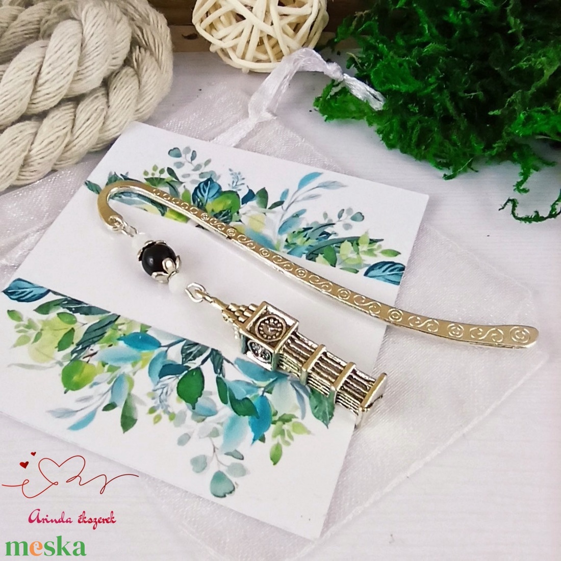 Fekete Big Ben könyvjelző egyedi ajándék ballagásra évzáróra pedagógusnak születésnapra névnapra nőnek lánynak  - könyv & zene - könyvjelző - Meska.hu