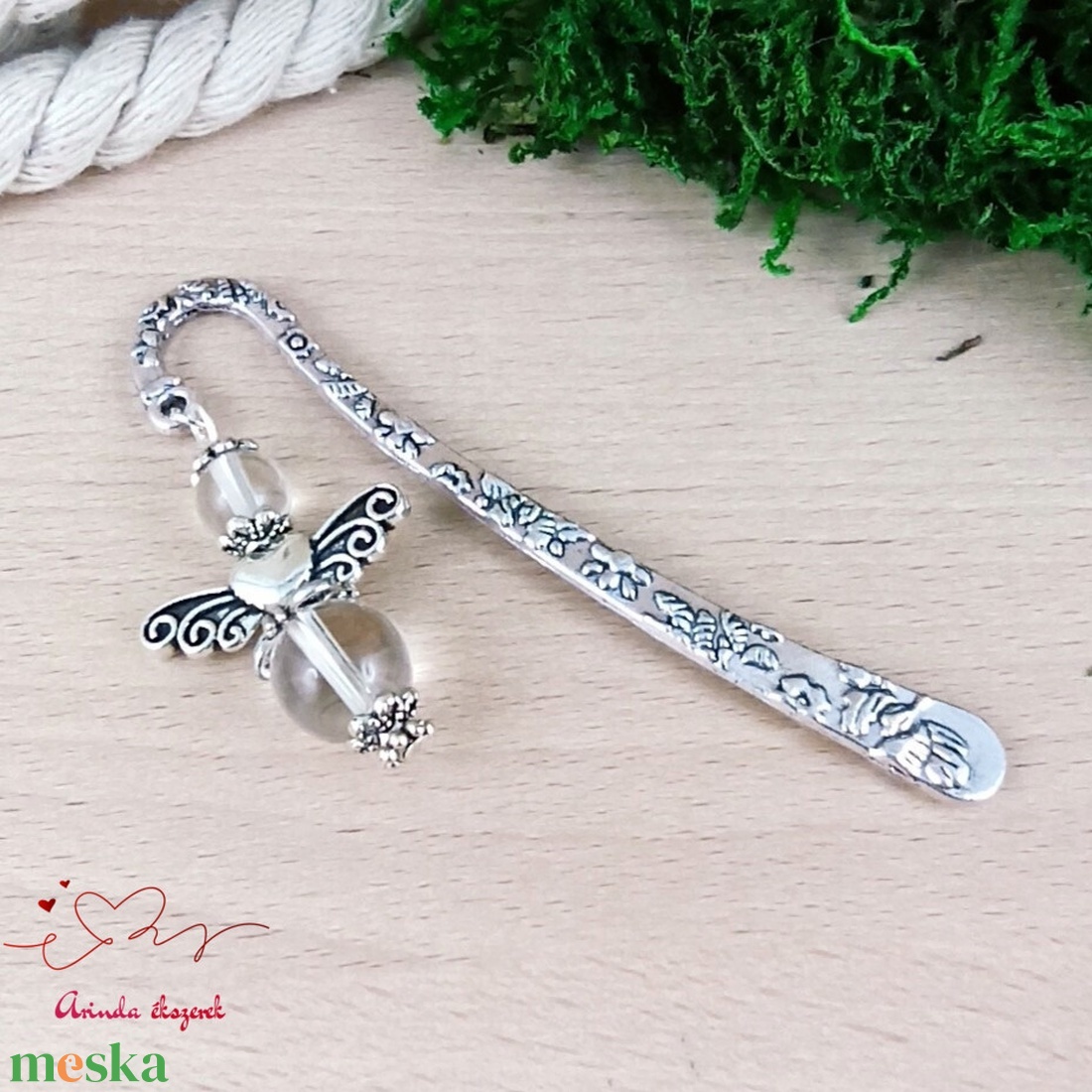 Hegyikristály ásvány angyal könyvjelző egyedi ajándék ballagásra évzáróra pedagógusnak születésnapra névnapra nőnek lány - könyv & zene - könyvjelző - Meska.hu